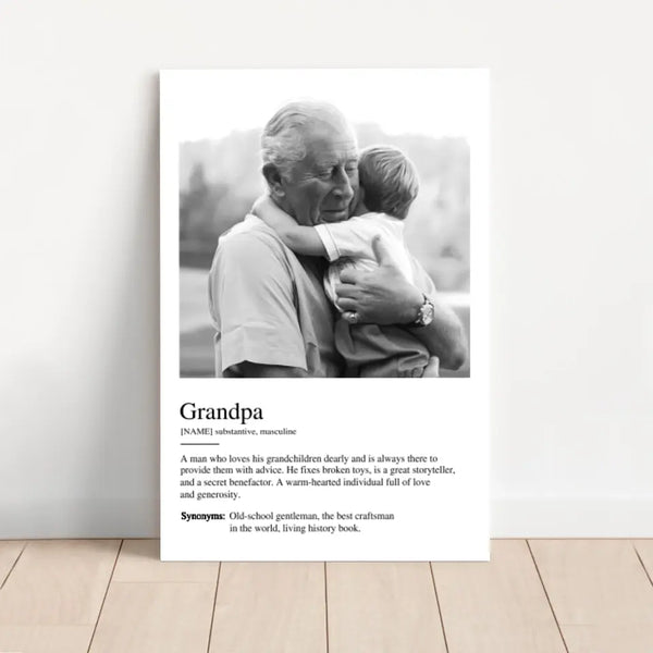 Personalized Canvas "Definition Grandpa"
