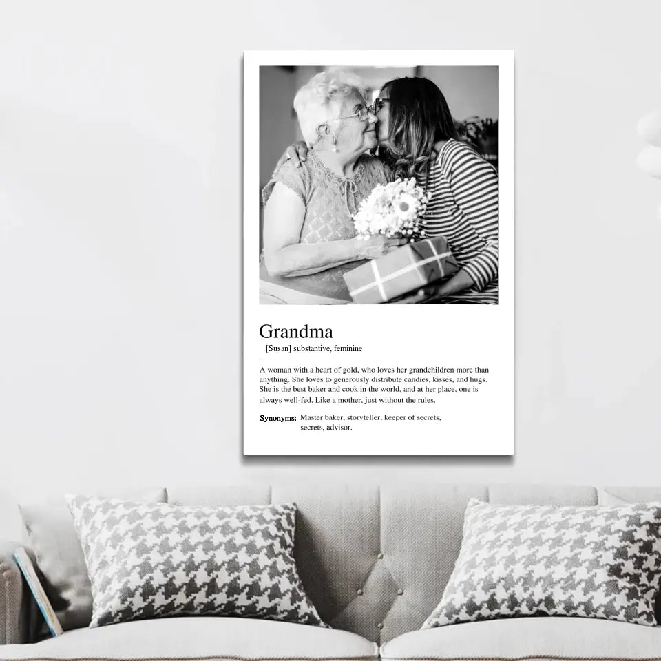 Personalized Canvas "Definition Grandma"