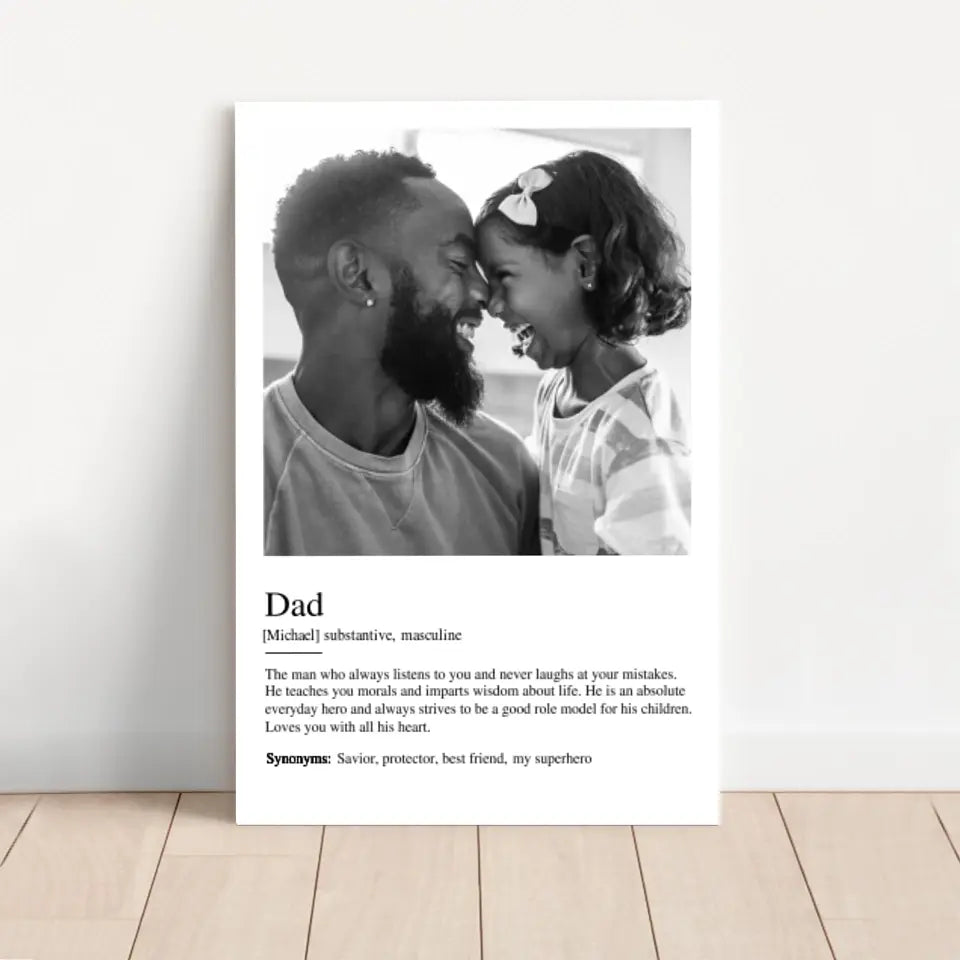 Personalized Canvas "Definition Dad"