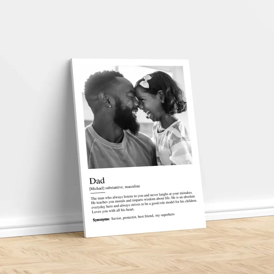 Personalized Canvas "Definition Dad"