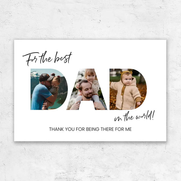 Personalized Canvas "For the best Dad"