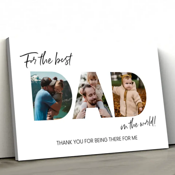 Personalized Canvas "For the best Dad"