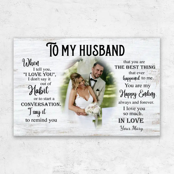 Personalized Canvas "To my husband"