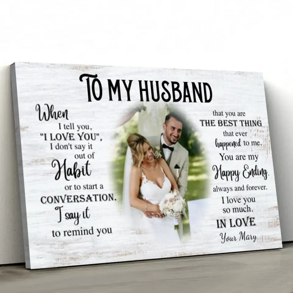 Personalized Canvas "To my husband"