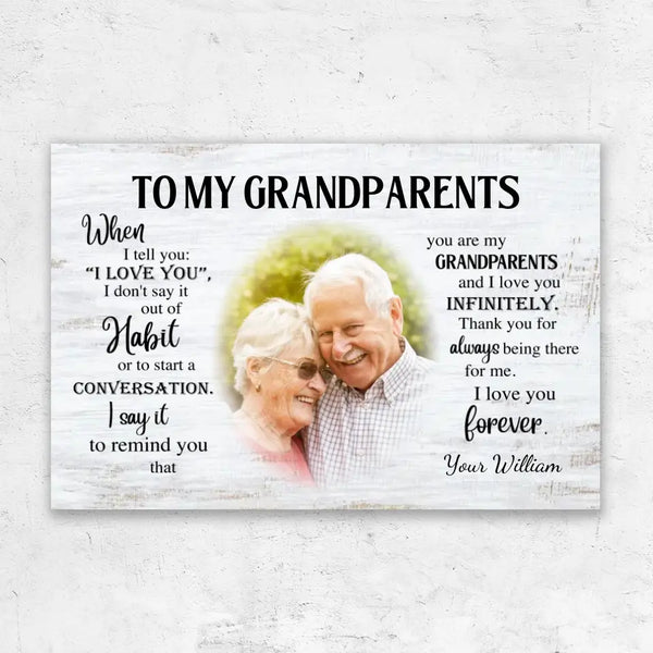 Personalized Canvas "Grandparents"