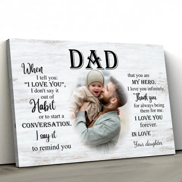Personalized Canvas "To Dad"