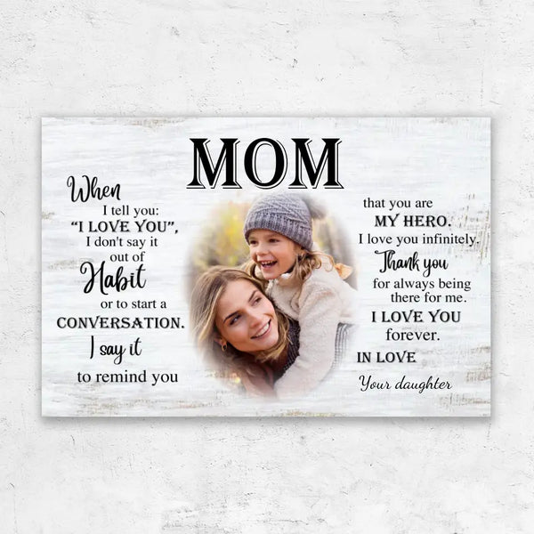 Personalized Canvas "To Mom"