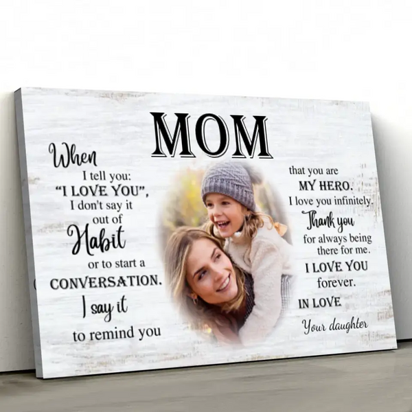 Personalized Canvas "To Mom"