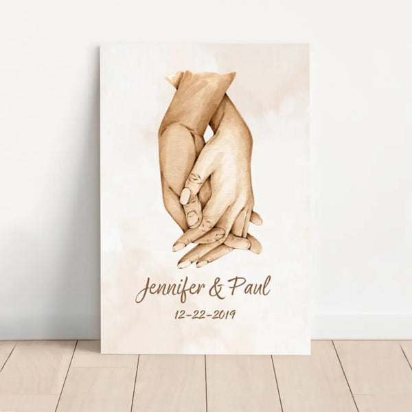 Personalized Canvas "Hand in hand"