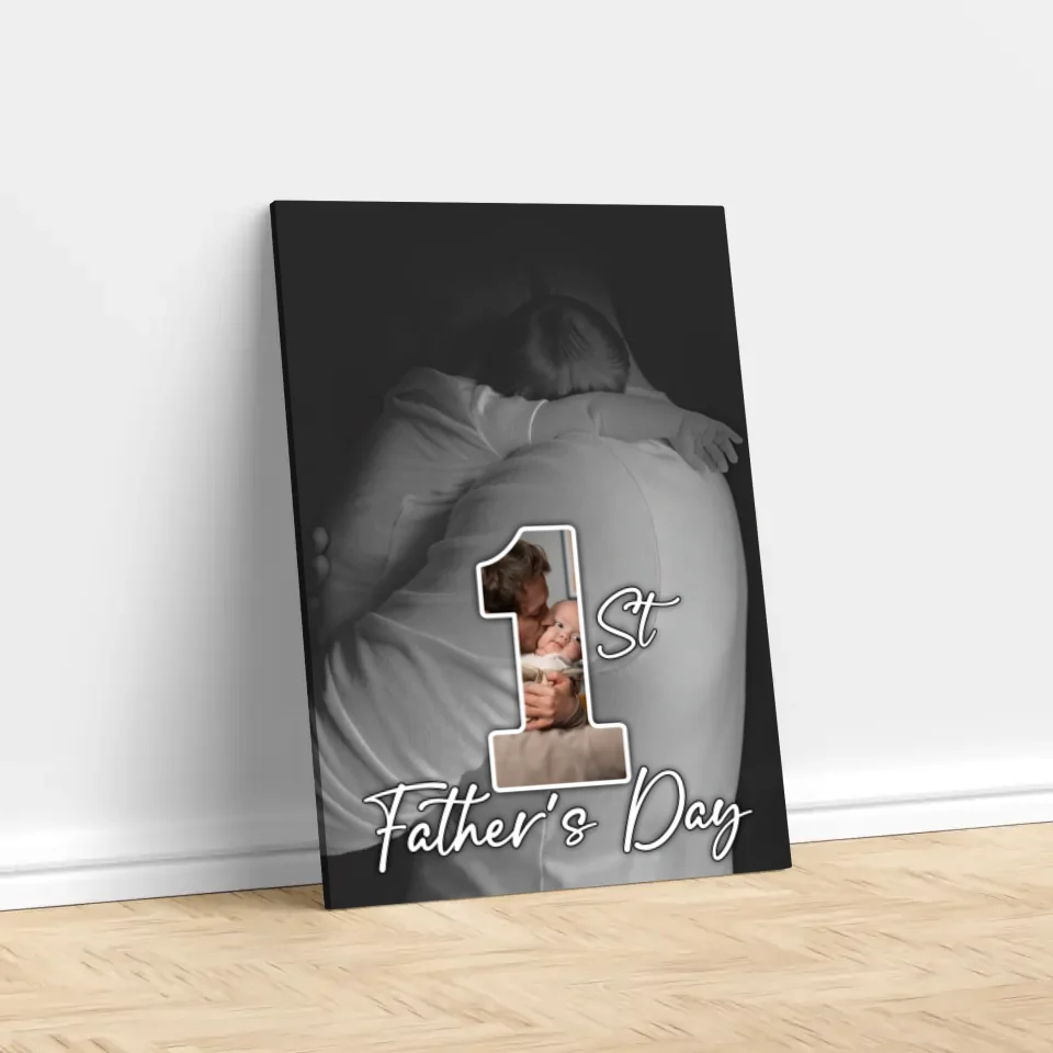 Personalized canvas “The first Father's Day”