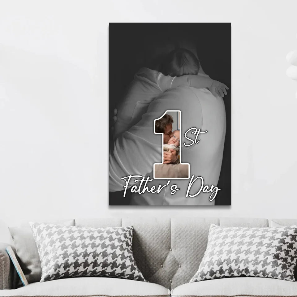 Personalized canvas “The first Father's Day”