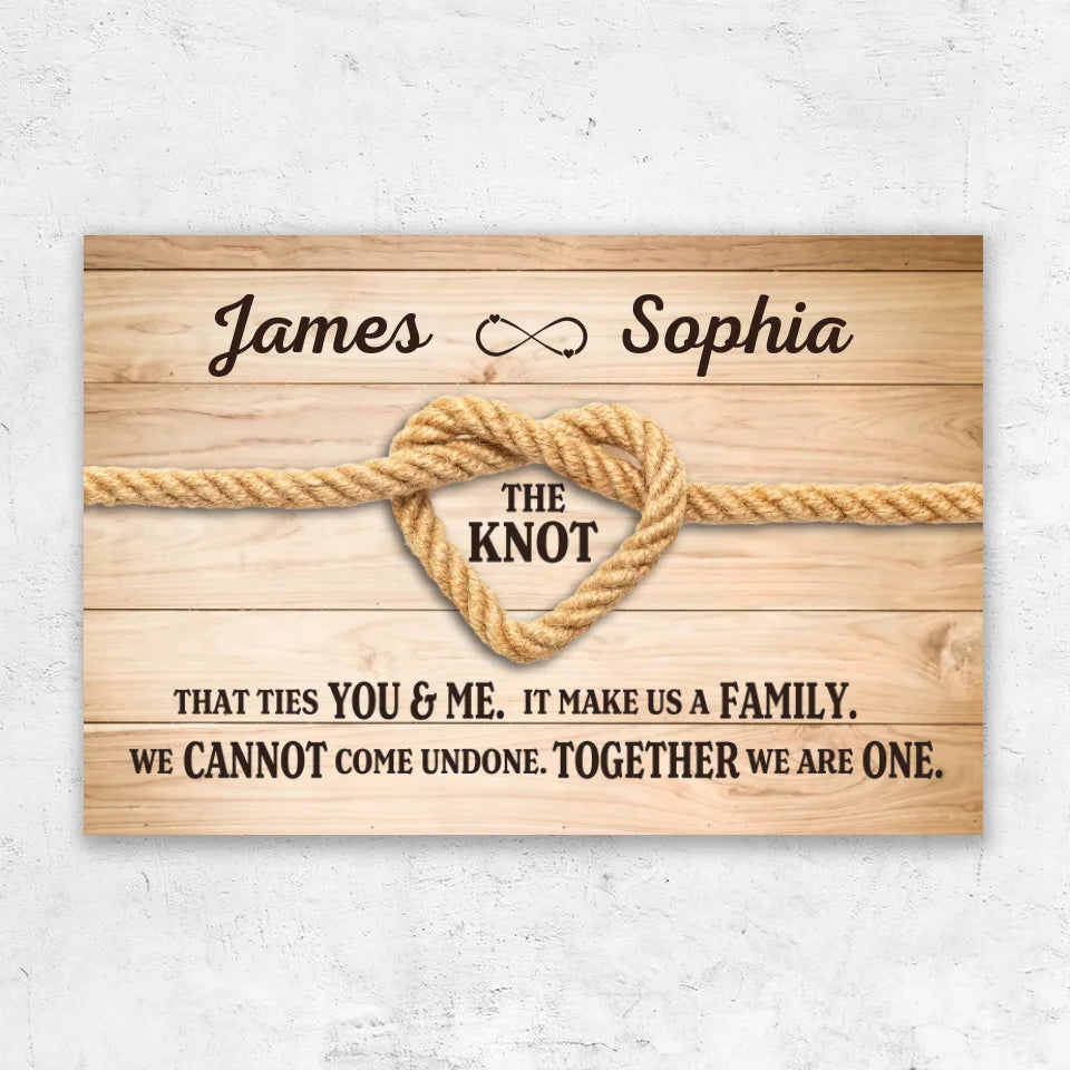 Personalized Canvas "True Lover's Knot"