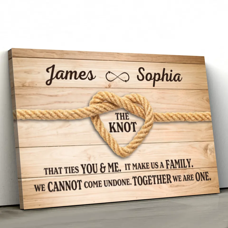 Personalized Canvas "True Lover's Knot"