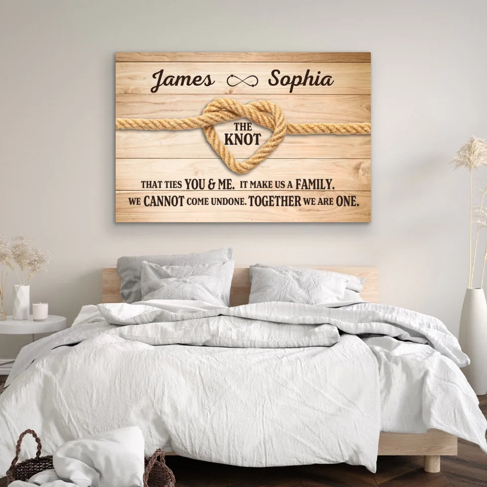 Personalized Canvas "True Lover's Knot"