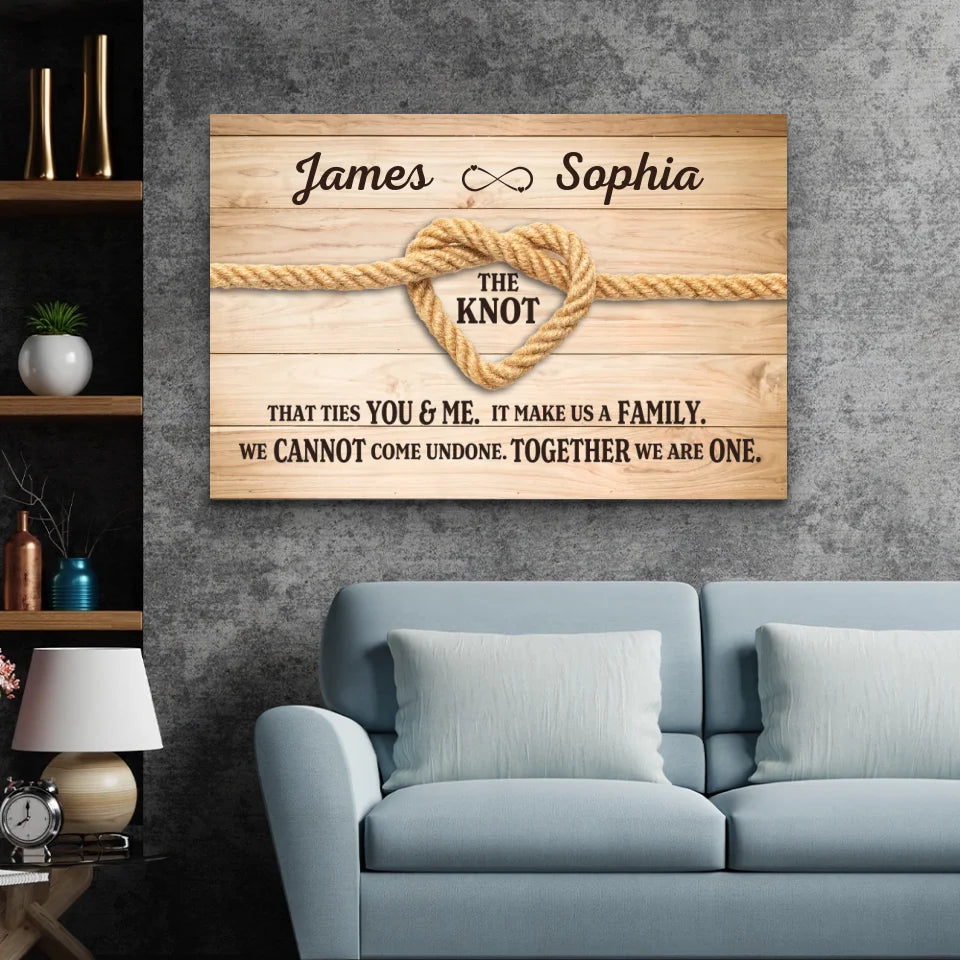 Personalized Canvas "True Lover's Knot"