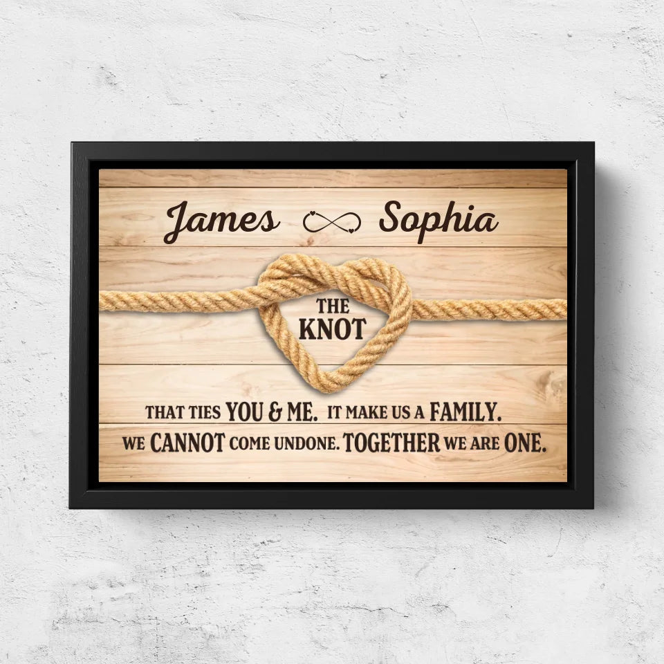 Personalized Canvas "True Lover's Knot"