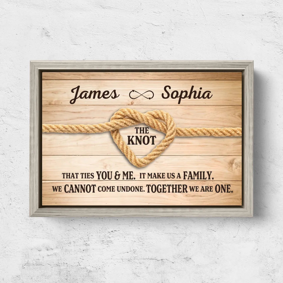 Personalized Canvas "True Lover's Knot"