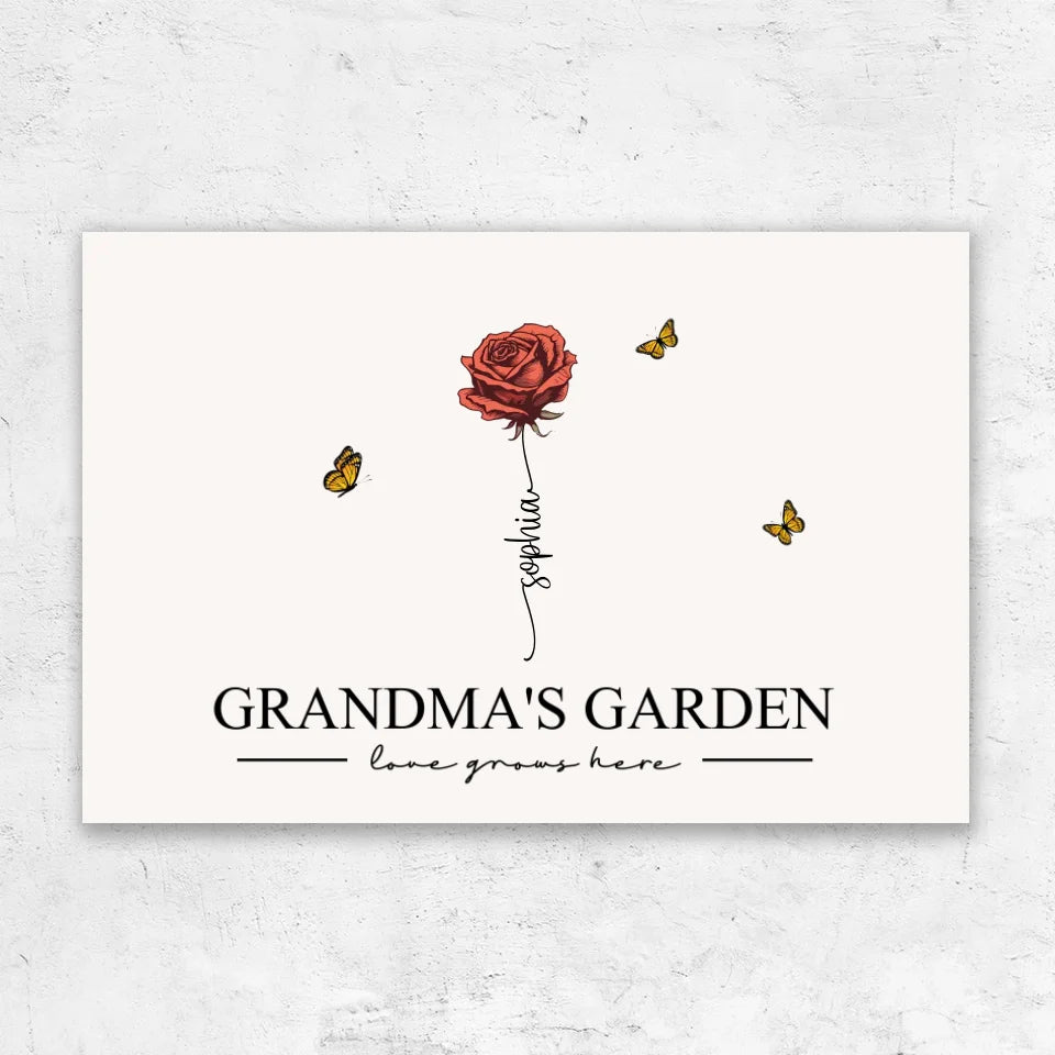 Personalized Canvas “Grandma’s Garden“