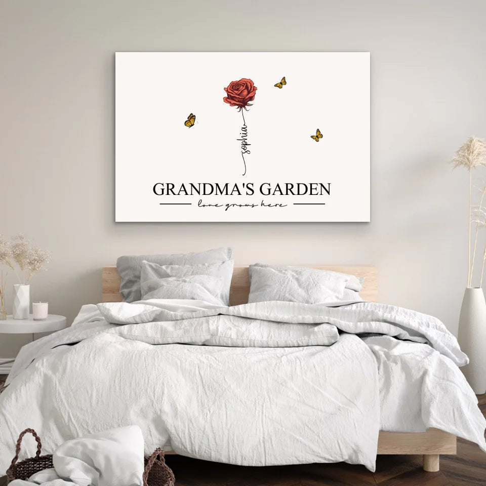 Personalized Canvas “Grandma’s Garden“