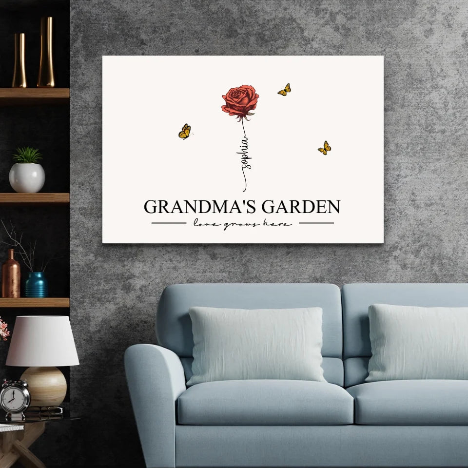 Personalized Canvas “Grandma’s Garden“