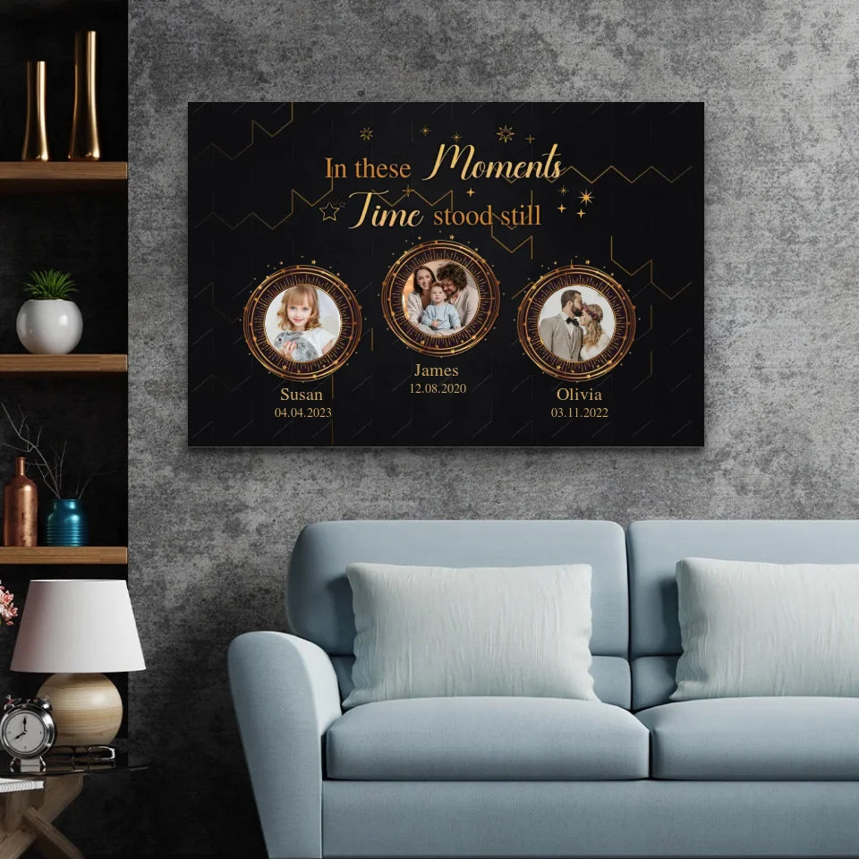 Personalized Canvas "Golden moments"