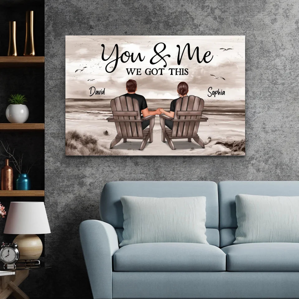 Personalized Canvas "You and me, we got this"