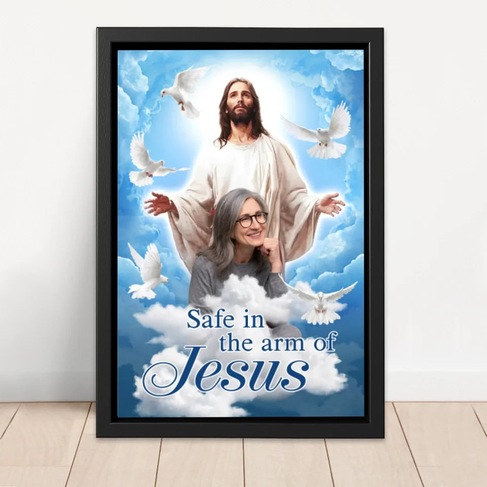 Personalized Canvas “In the arms of Jesus”