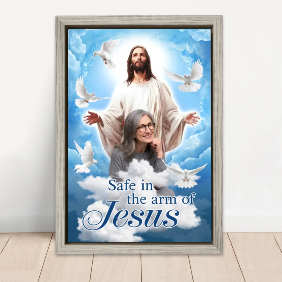 Personalized Canvas “In the arms of Jesus”