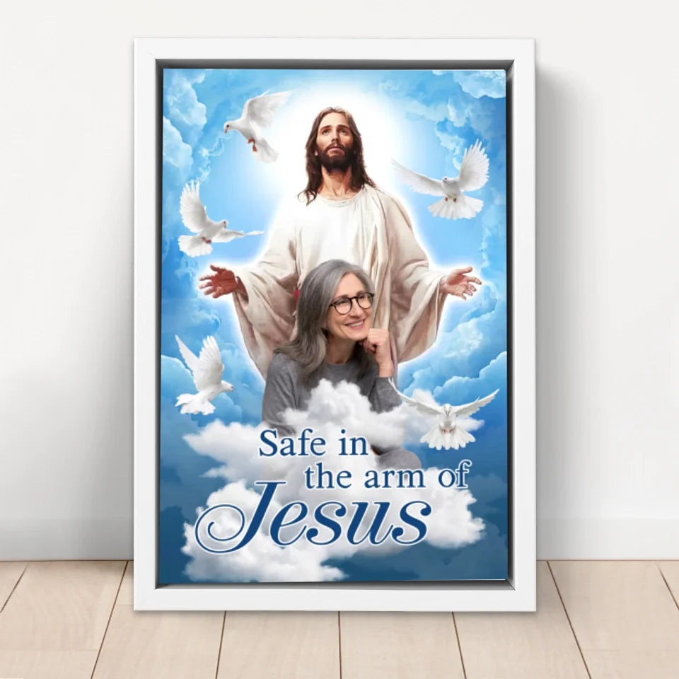 Personalized Canvas “In the arms of Jesus”