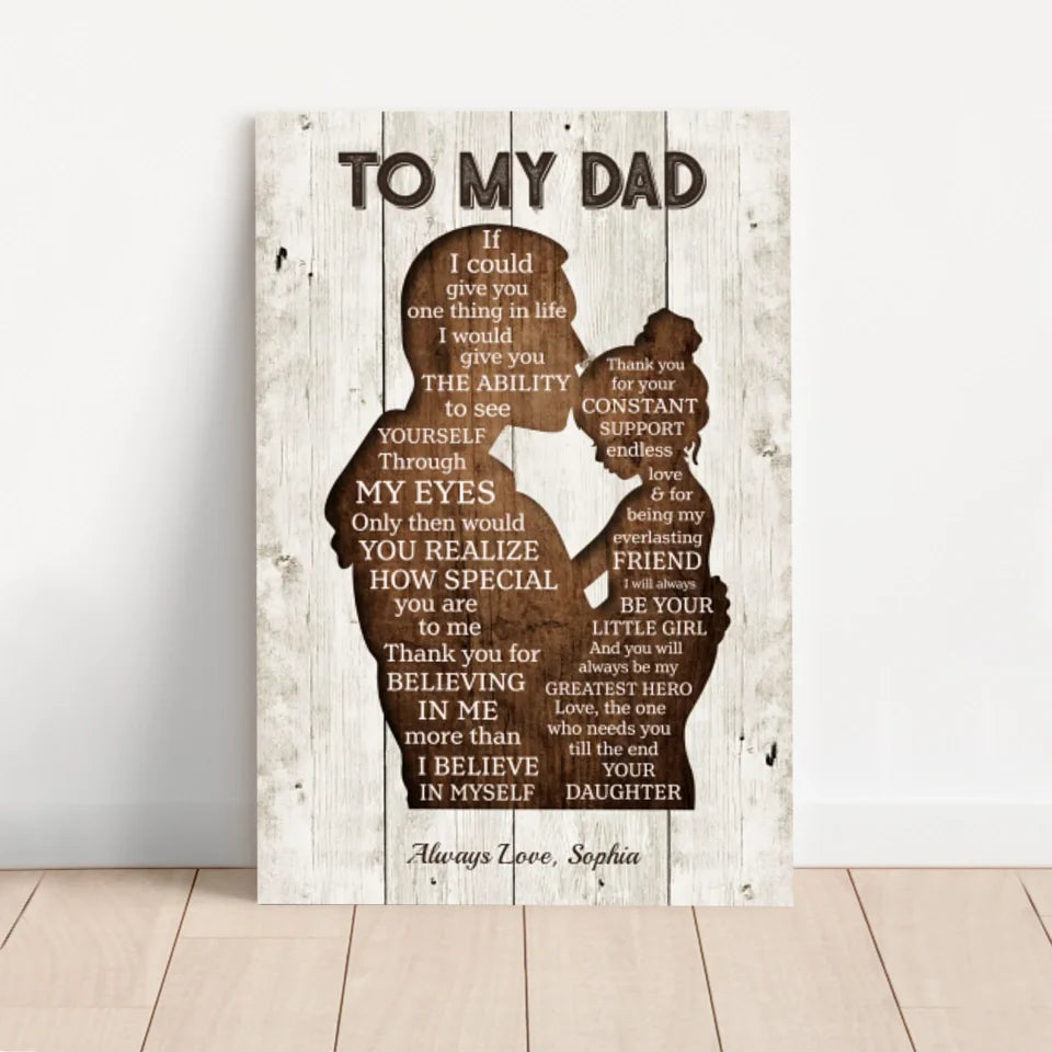 Personalized Canvas "To my Dad"