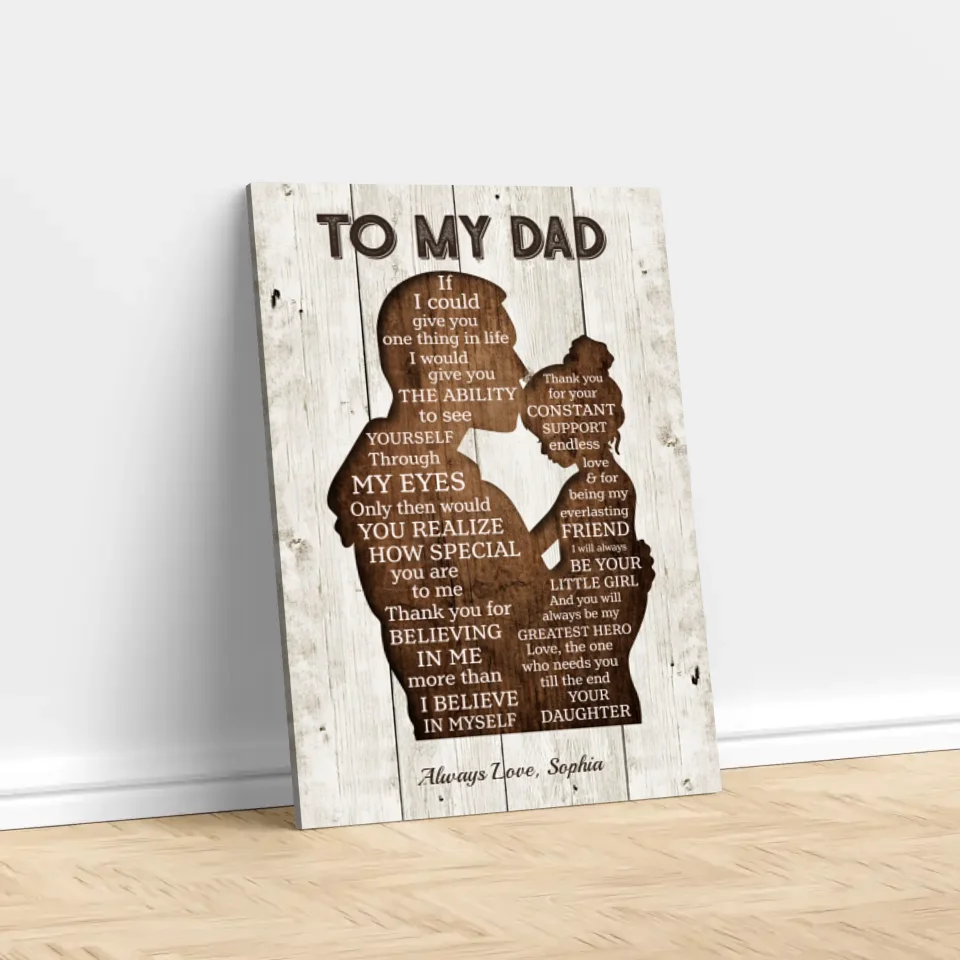 Personalized Canvas "To my Dad"