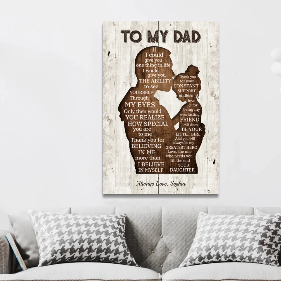 Personalized Canvas "To my Dad"