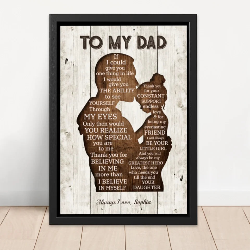 Personalized Canvas "To my Dad"