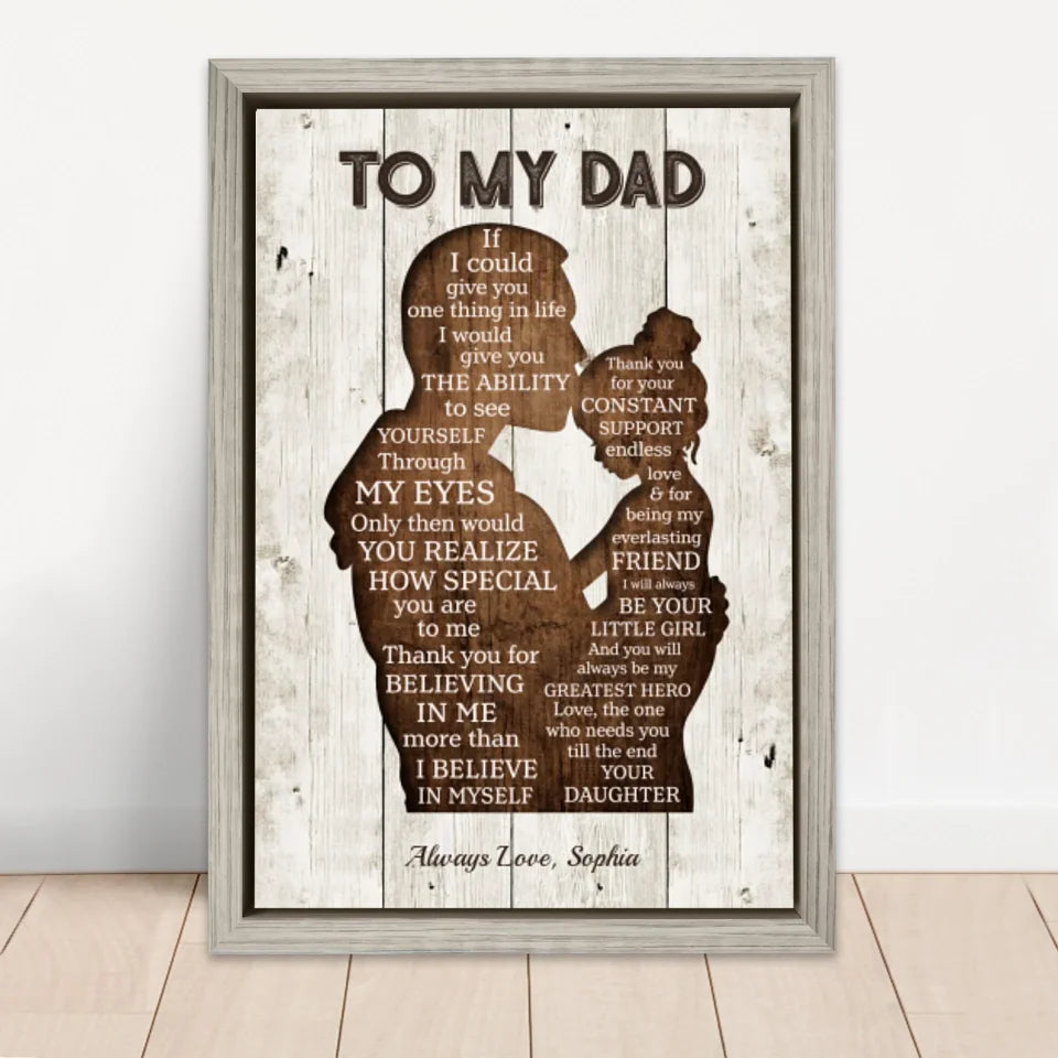 Personalized Canvas "To my Dad"