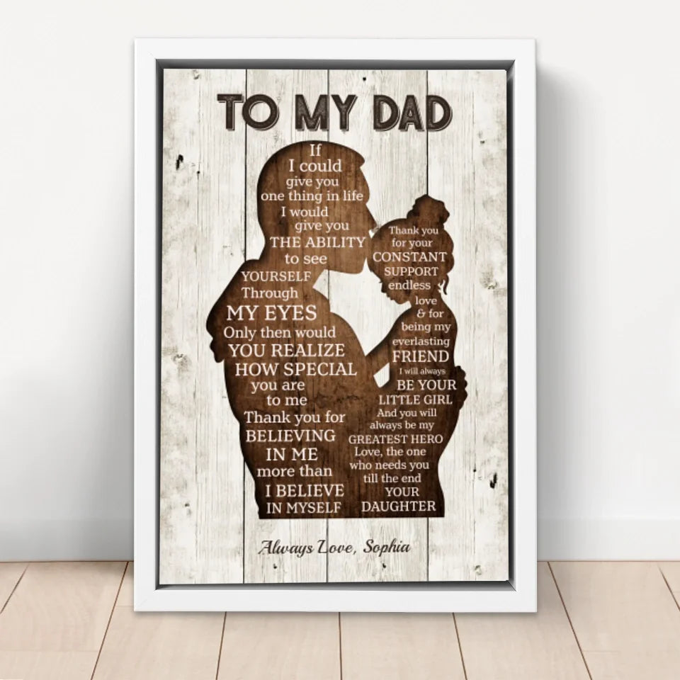 Personalized Canvas "To my Dad"