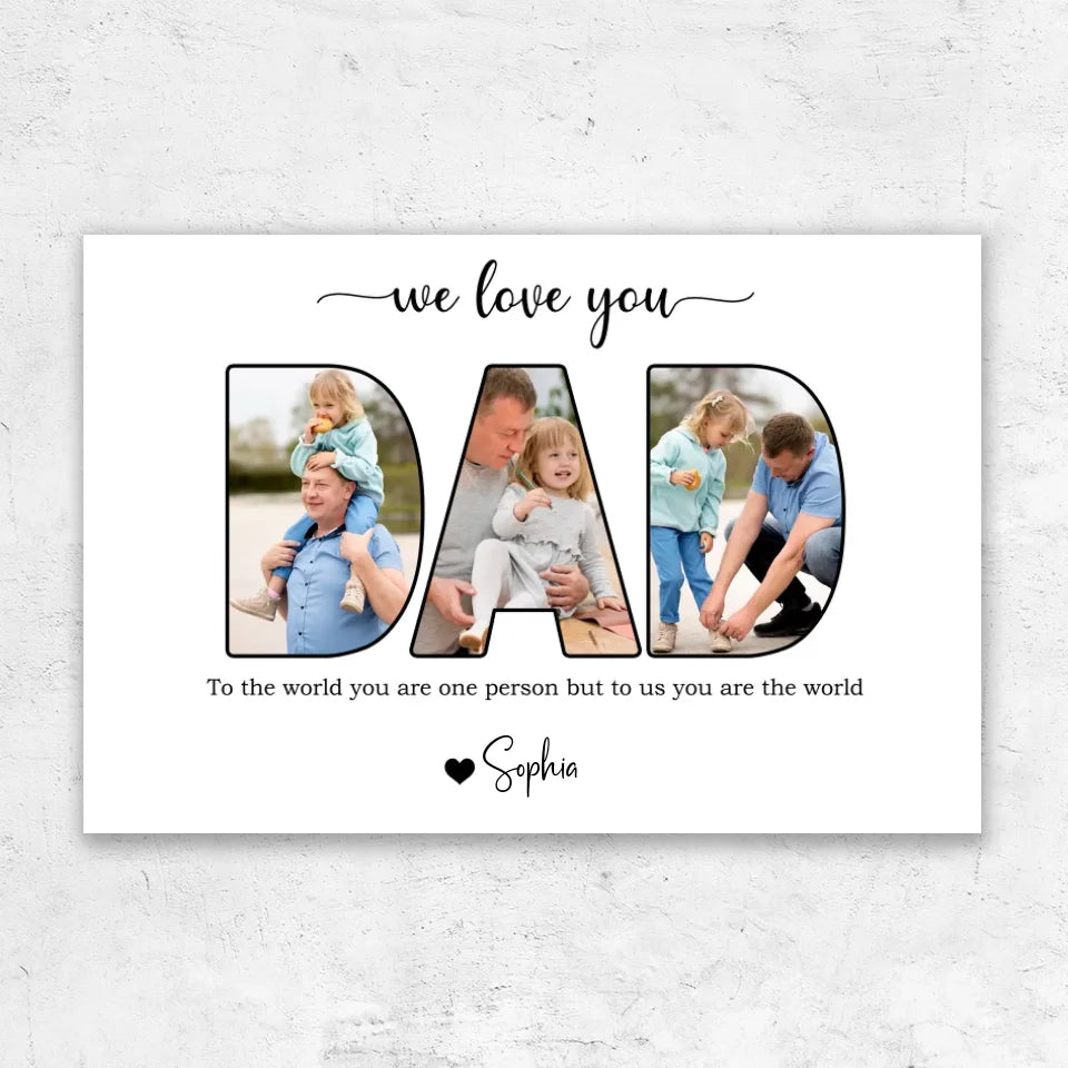 Personalized Canvas “Daddy, we love you”