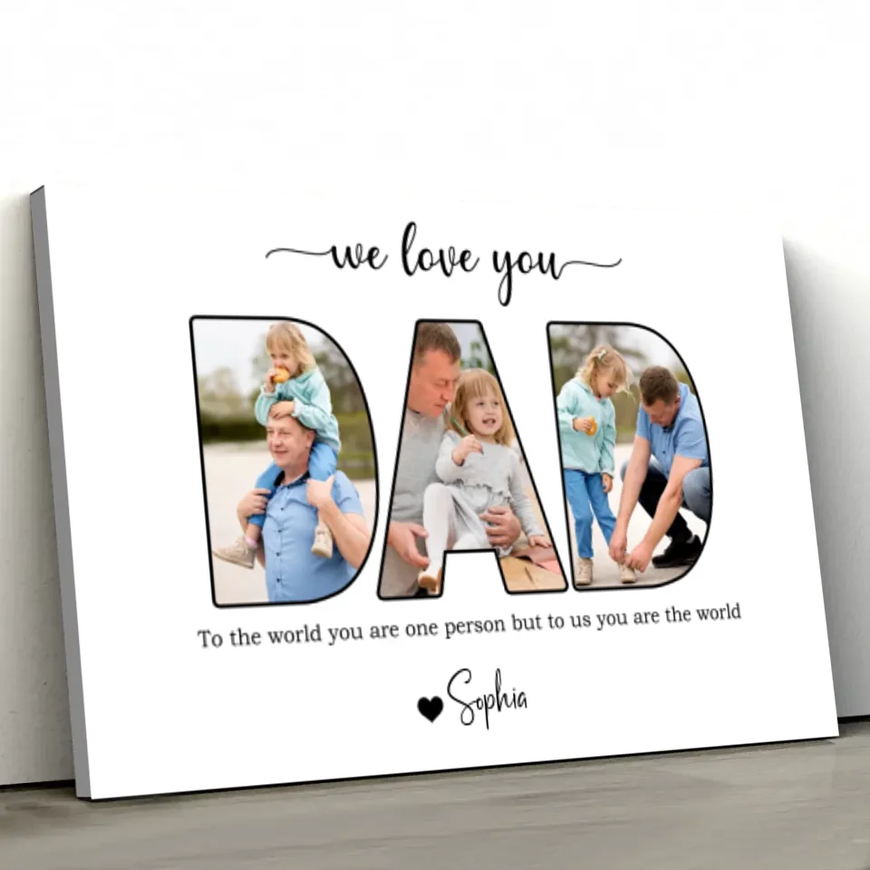 Personalized Canvas “Daddy, we love you”