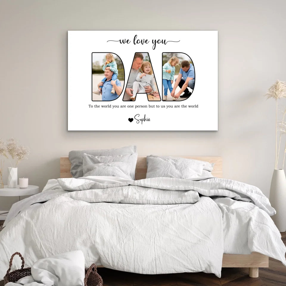 Personalized Canvas “Daddy, we love you”