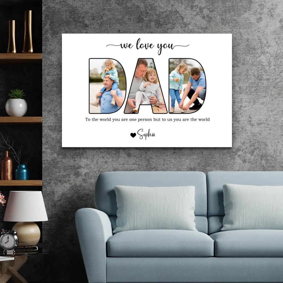 Personalized Canvas “Daddy, we love you”