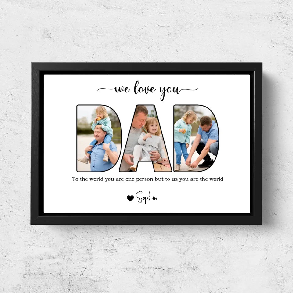 Personalized Canvas “Daddy, we love you”