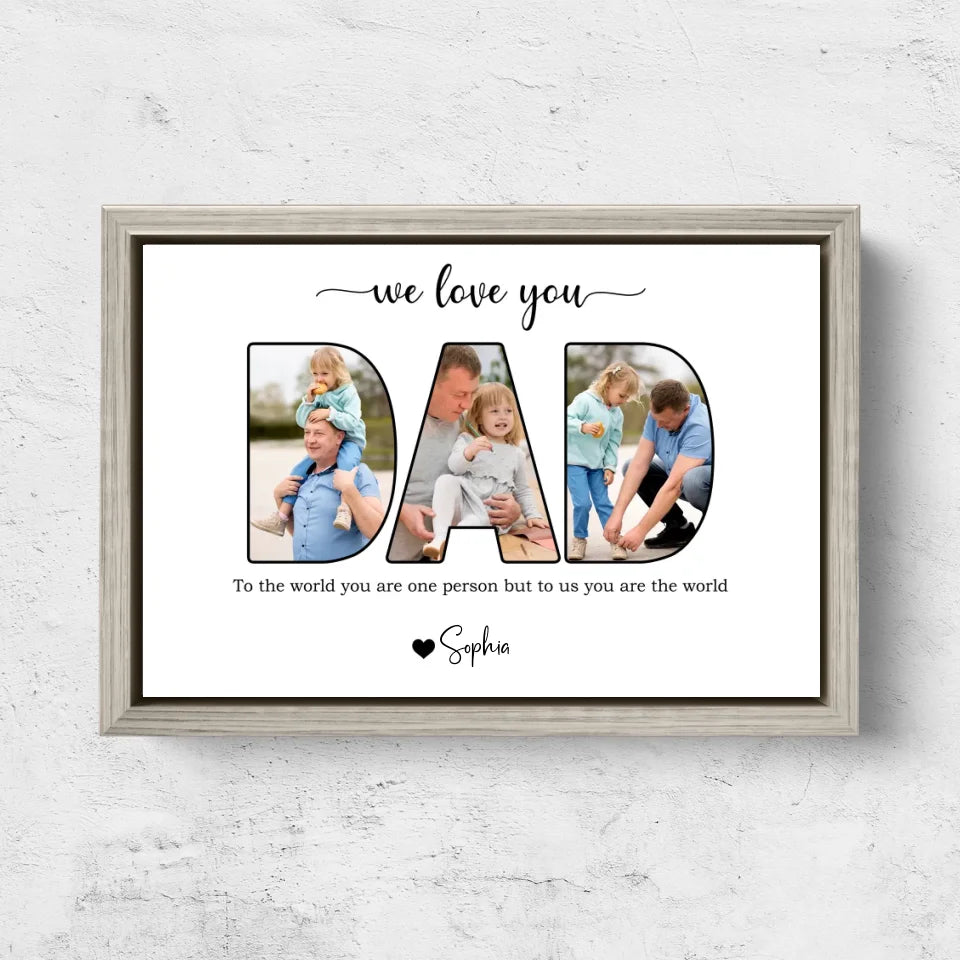 Personalized Canvas “Daddy, we love you”