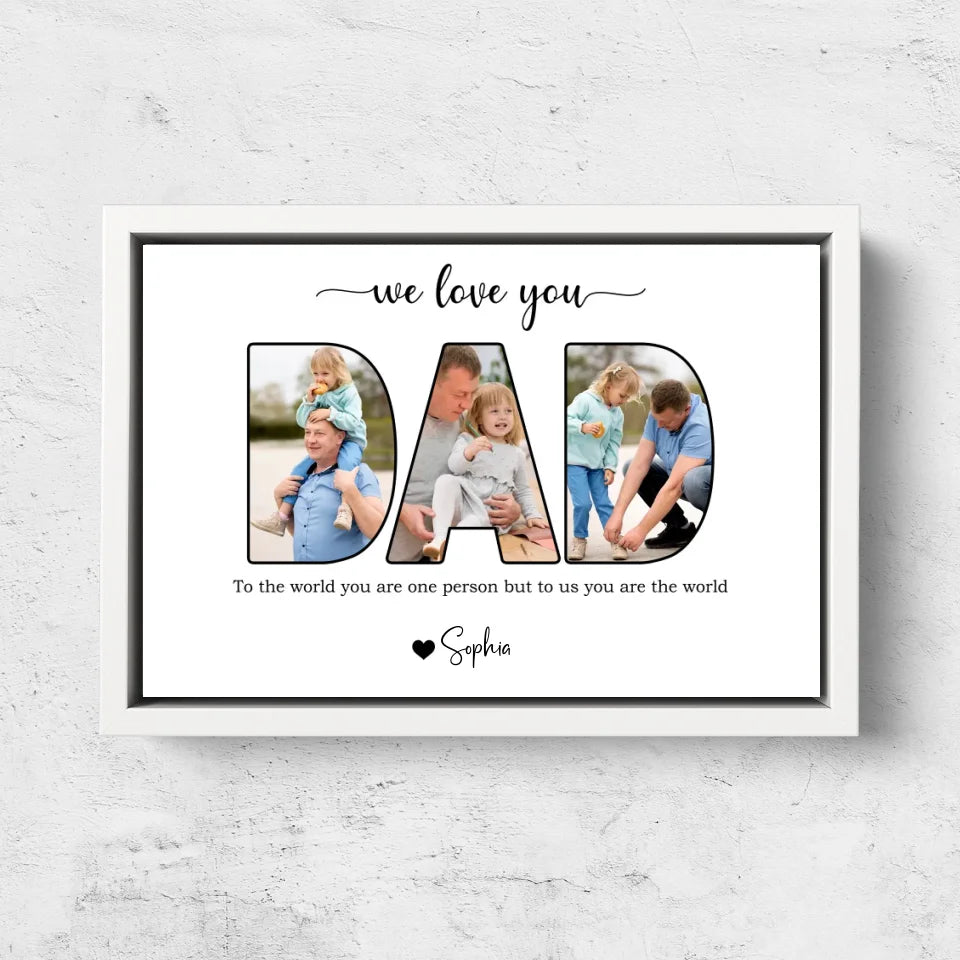 Personalized Canvas “Daddy, we love you”