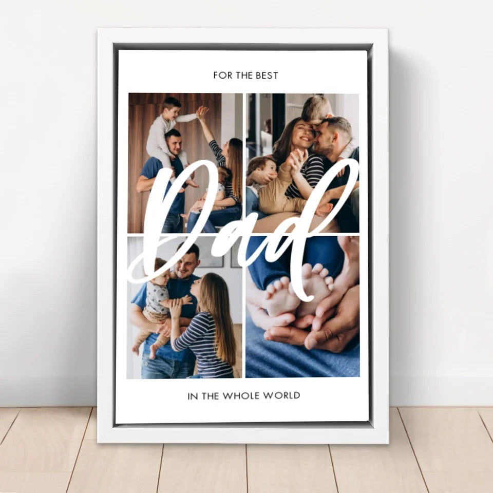 Personalized Canvas "For the best Dad in the world"