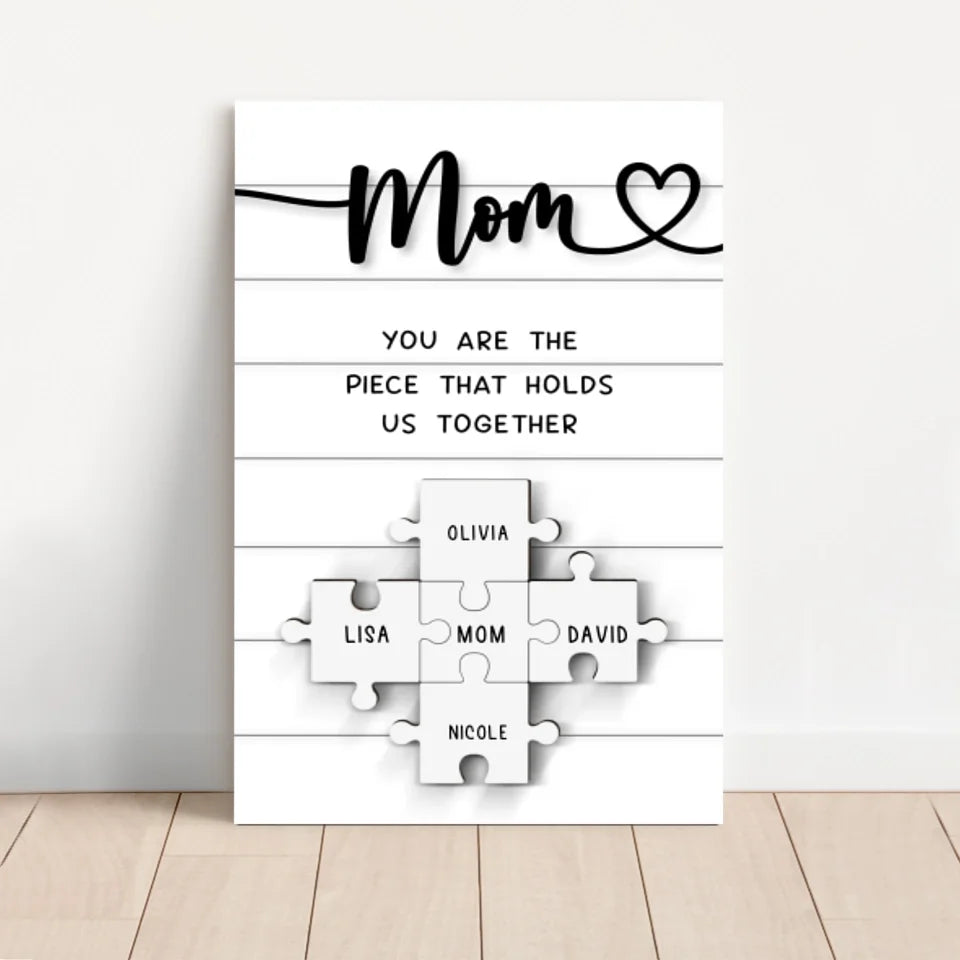 Personalized Canvas "Mom is irreplaceable"