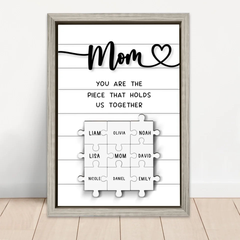 Personalized Canvas "Mom is irreplaceable"