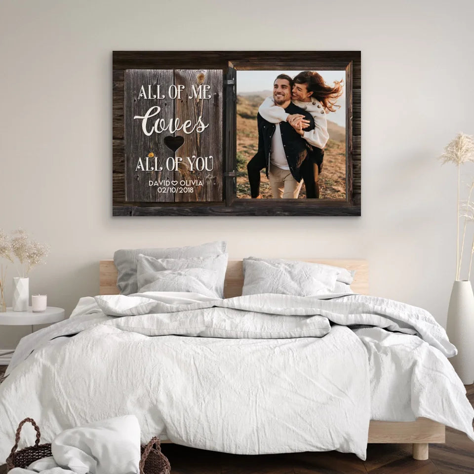 Personalized Canvas "All of Me loves All of You"