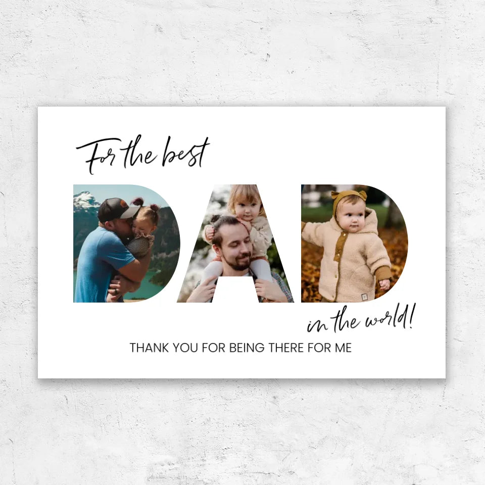 Personalized Canvas "For the best Dad"