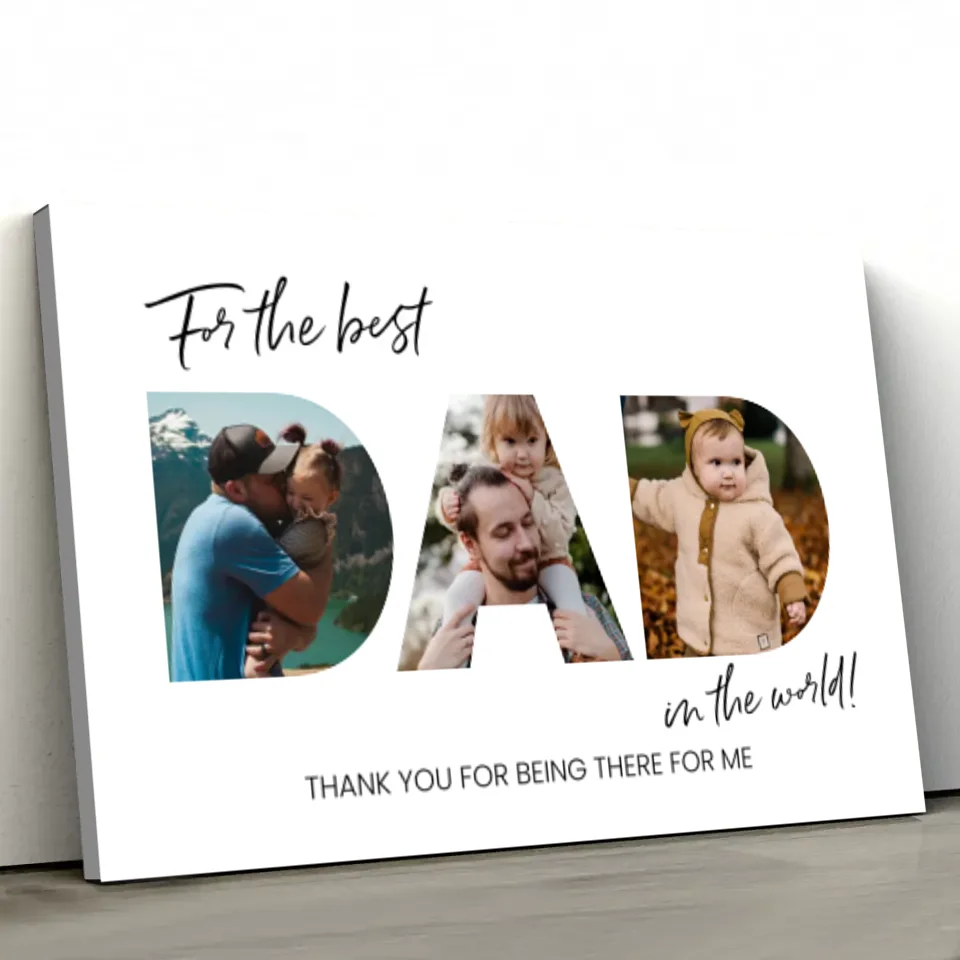 Personalized Canvas "For the best Dad"