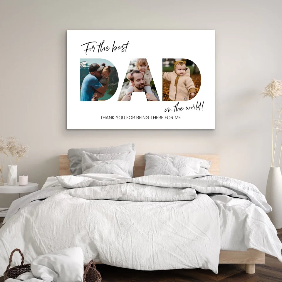 Personalized Canvas "For the best Dad"