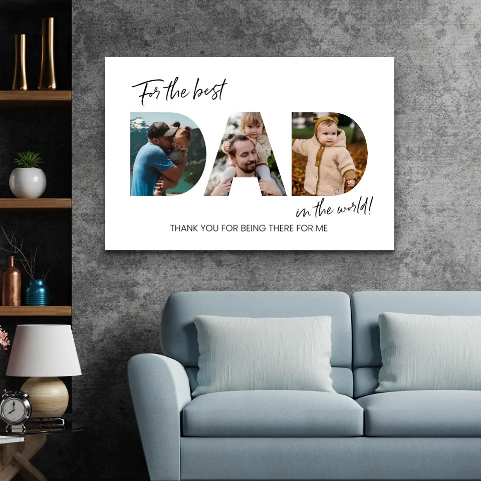 Personalized Canvas "For the best Dad"